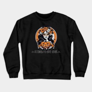 Feeling fabulous Halloween Mardi gras style design Crewneck Sweatshirt